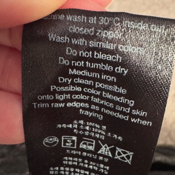 Zadig & Voltaire Denim Mini Skirt Size 36 EU Black Frayed Raw Hem - Picture 9 of 9